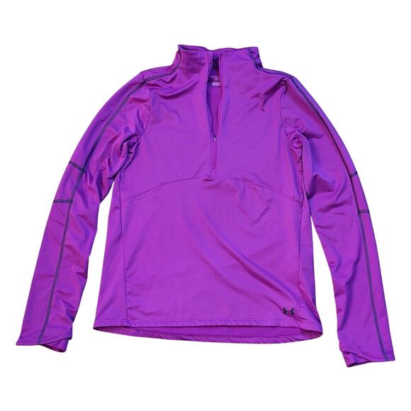 Under Armour Women’s Size Small 1/4 Zip Pullover Lightweight Jacket Pink - Picture 1 of 12